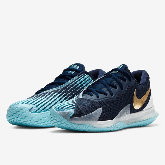 NikeCourt Air Zoom Vapor Cage 4 CD0424-401 Obsidian Gold Tennis NEW - Picture 1 of 13